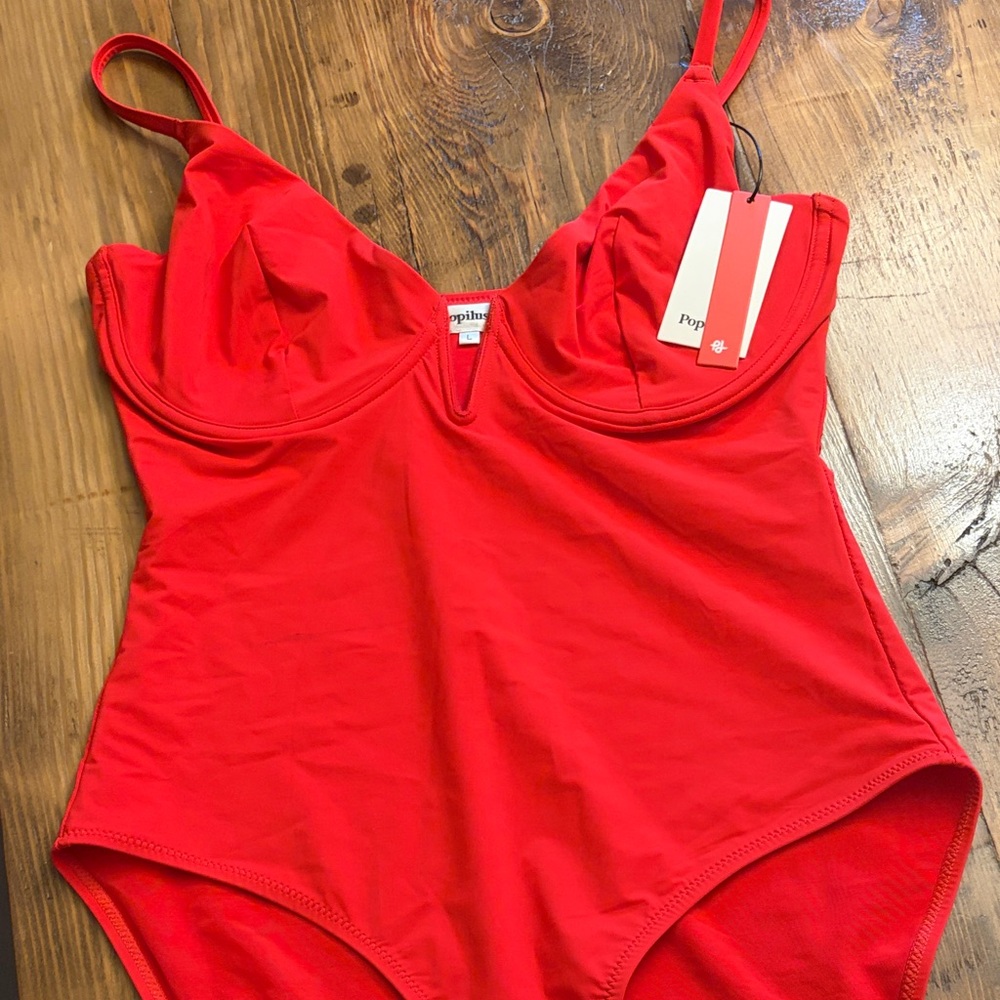 Vibrant Red Women's One Piece Swimsuit